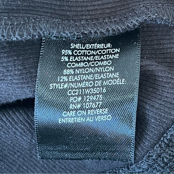 Alice + Olivia Womens Lace Bottom Tank Top Black Cotton Size Small - Picture 8 of 8